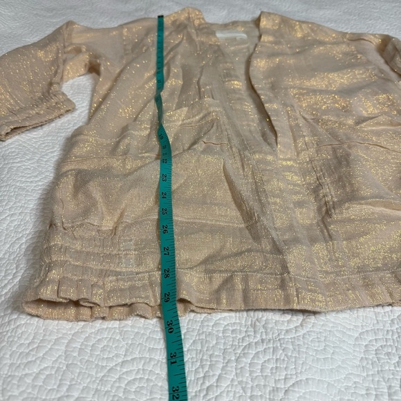 Hei Hei Daybreak Shimmered Kimono Jacket Size XS-S Gold Anthropologie - Picture 14 of 16